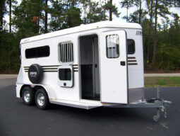 [#2] Two Horse Center Walk Through Pull Type Trailer with Dressing Room full