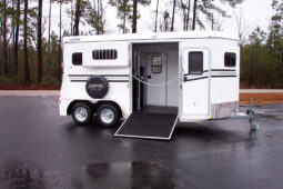 [#3A] Two Horse Pull Type Trailer with Side Ramp and Dressing Room