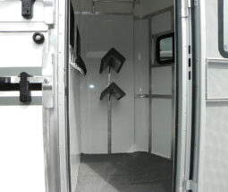 [#3A] Two Horse Pull Type Trailer with Side Ramp and Dressing Room full