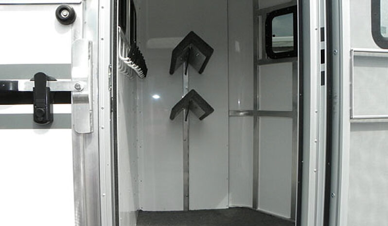 [#3A] Two Horse Pull Type Trailer with Side Ramp and Dressing Room full