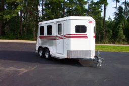 [#8] Two Horse Slant Load Pull Type Trailer with Tack and Dressing Room with Extruded Sides