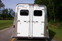 [#8] Two Horse Slant Load Pull Type Trailer with Tack and Dressing Room with Extruded Sides