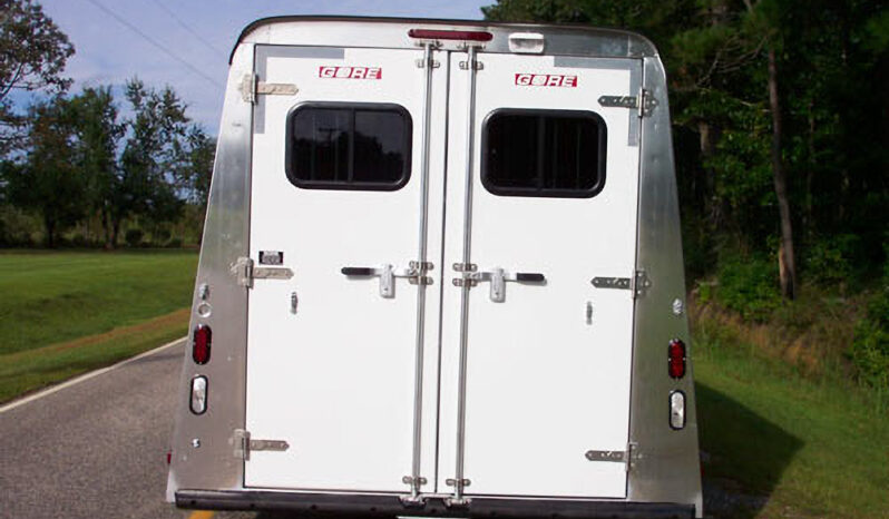 [#8] Two Horse Slant Load Pull Type Trailer with Tack and Dressing Room with Extruded Sides full