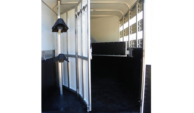 [#8] Two Horse Slant Load Pull Type Trailer with Tack and Dressing Room with Extruded Sides full