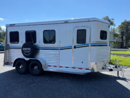 [#9] Three Horse Slant Load Pull Type Trailer with Tack and Dressing Room with Extruded Sides
