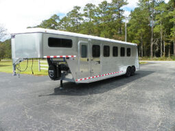 [#18] Five Horse Slant Load Gooseneck with Tack and Dressing Area with Extruded Sides