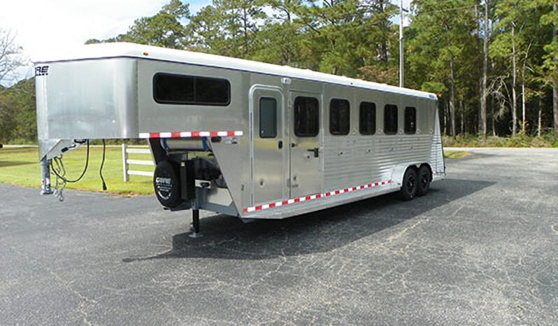 [#18] Five Horse Slant Load Gooseneck with Tack and Dressing Area with Extruded Sides full