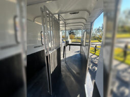 [#11B] Two + 1 Horse Gooseneck Trailer with Side Ramp and Dressing Room