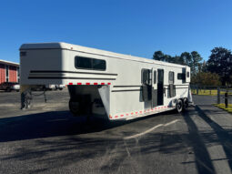 [#11B] Two + 1 Horse Gooseneck Trailer with Side Ramp and Dressing Room full