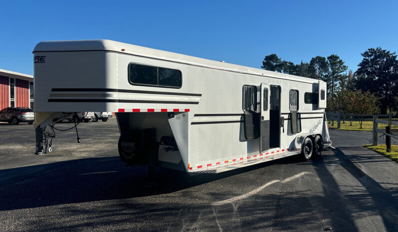 [#11B] Two + 1 Horse Gooseneck Trailer with Side Ramp and Dressing Room full