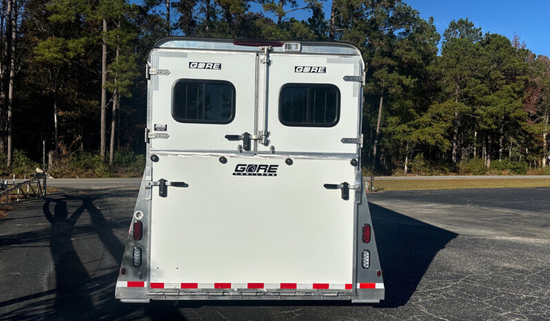 [#11B] Two + 1 Horse Gooseneck Trailer with Side Ramp and Dressing Room full