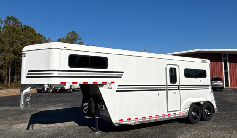 [#11A] Two Horse Gooseneck Trailer with Side Ramp and Dressing Room full