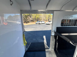 [#11A] Two Horse Gooseneck Trailer with Side Ramp and Dressing Room full