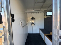 [#11A] Two Horse Gooseneck Trailer with Side Ramp and Dressing Room full