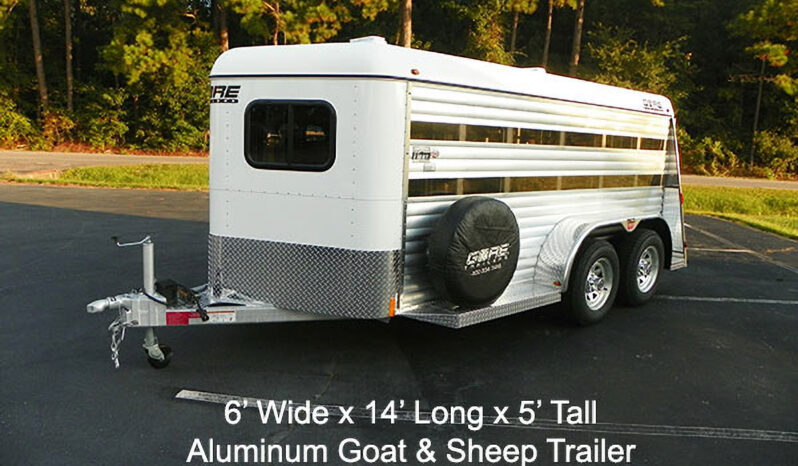 [#4G] 6′ Wide x 14′ Long x 5′ Tall Goat & Sheep Bumper Pull-Type Trailer full