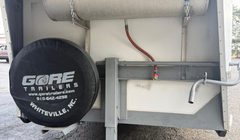 Used 2000 GORE White Aluminum Deluxe Thoroughbred 2 Horse Gooseneck Trailer with 4′ Dressing Room full